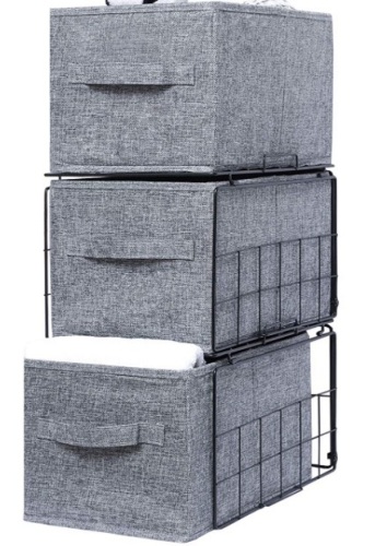 X-cosrack Stackable Storage Bins with Shelves, E-Comm Return - Lot 546