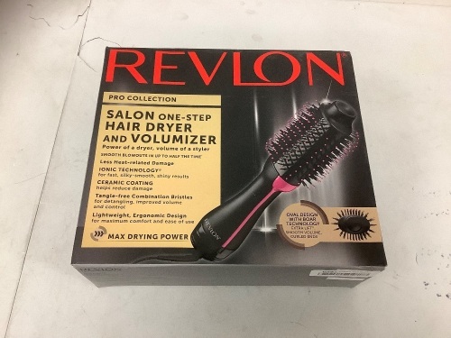 Revlon Hair Dryer Volumizer, Powers Up, E-Commerce Return - Lot 677