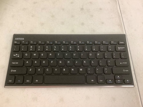 Lot of (2) Arteck Wireless Keyboards, Missing USB Receivers, Untested, Appears New, E-Comm Return - Lot 709