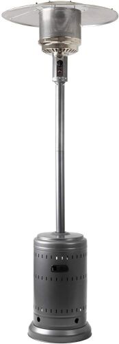 Amazon Basics 46,000 BTU Outdoor Propane Patio Heater with Wheels, Commercial & Residential - Slate Gray - Lot 22
