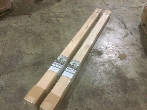 Lot of (2) Ornamental 5" x 5" x 96" Unfinished Wood Decorative Beams - Lot 31