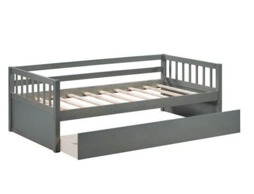 Gray Twin Size Wood Daybed with Inseperable 2-Drawers - Lot 60