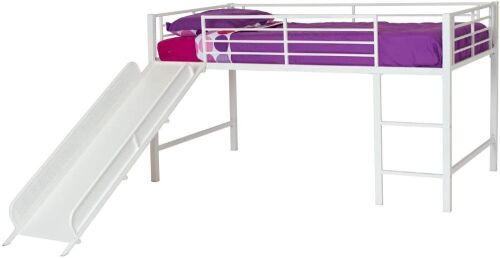 DHP Junior Twin Metal Loft Bed with Slide - Lot 61
