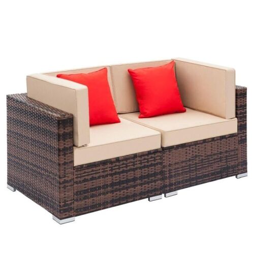 Wicker Rattan Outdoor Patio Sofa - Lot 76