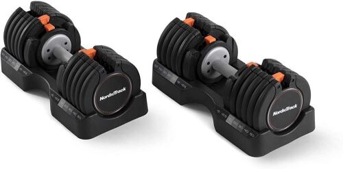 NordicTrack 55 lb Select-a-Weight Dumbbell Pair - Lot 92