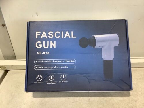 Deep Tissue Fascial Massage Gun, 6 Vibration Settings - Lot 167