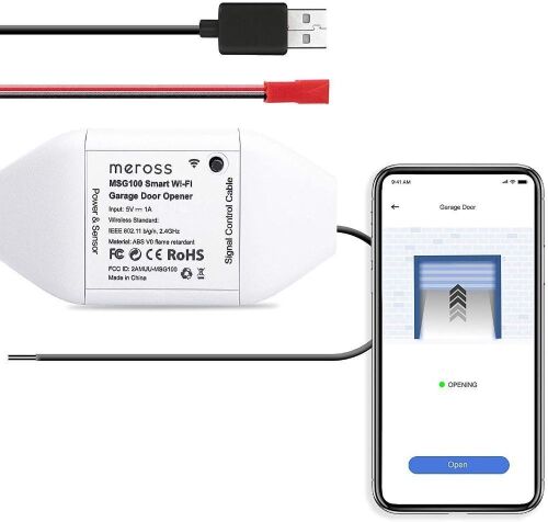 Lot of (3) meross Smart Garage Door Opener Remote, APP Control, Compatible with Alexa, Google Assistant and SmartThings, Multiple Notification Modes, No Hub Needed - Lot 172