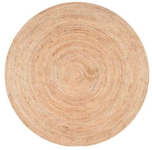 nuLOOM Rigo Hand Woven Jute Area Rug, 8' Round, Natural  - Lot 255