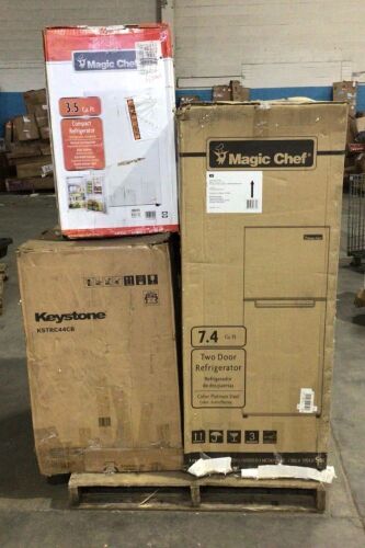 Salvage Pallet of Mini Fridges. Items Will Be Broken or Missing Pieces.  - Lot 300