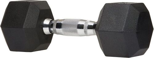 Amazon Basics Rubber Encased Hex Dumbbell Hand Weight, 20 lb - Lot 327