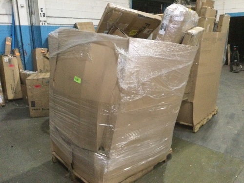 Pallet of Salvage Returns Labeled "Broken Glass" - Lot 508