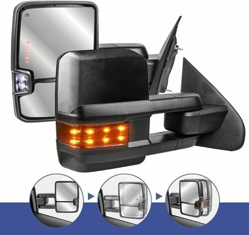 Pair of Side View Mirrors for Chevrolet Silverado or GMC Sierra 2014-2016 - Lot 568