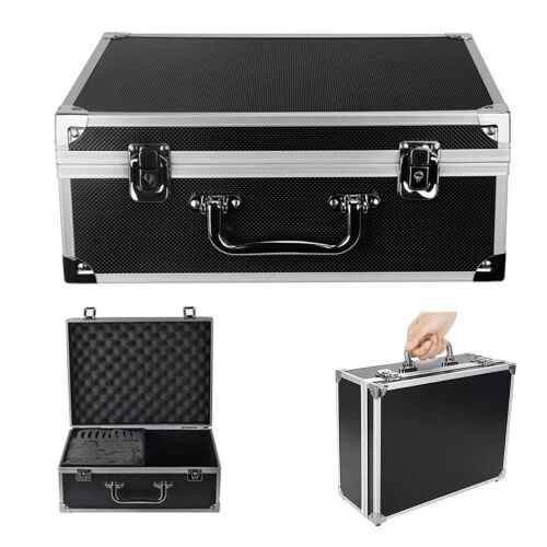 Lot of (2) Yuelong Locking Aluminum Storage Case w/ Foam for Tattoo Machine, 12.6" x 9.5" x 5.1" & (30) Packs of Tattoo Transfer Paper - Lot 571