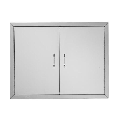 Double Door Stainless Steel 304 Cabinet Door 31 x 1.5 x 24" Pipe Frame - Lot 587