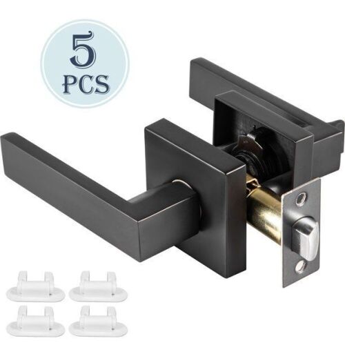 VEVOR Heavy Duty Passage Door Lever fit for 35-45mm Thickness with Reversible for Right and Left Side, 5 Pack - Lot 594