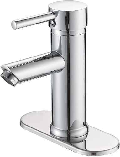 Lot of (2) Greenspring Bathroom Sink Faucet Commercial Single Handle One Hole Deck Mount Lavatory Faucet Stainless Steel Chrome Finish - Lot 608