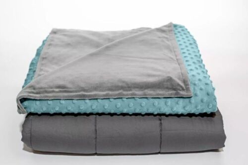 Quility Weighted Blanket with Soft Cover, 15 lbs, 60" x 80"  - Lot 762