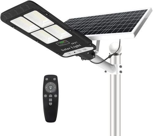 NIORSUN 400W Motion Sensor Dusk to Dawn Solar Street Light with Remote Control - Lot 833