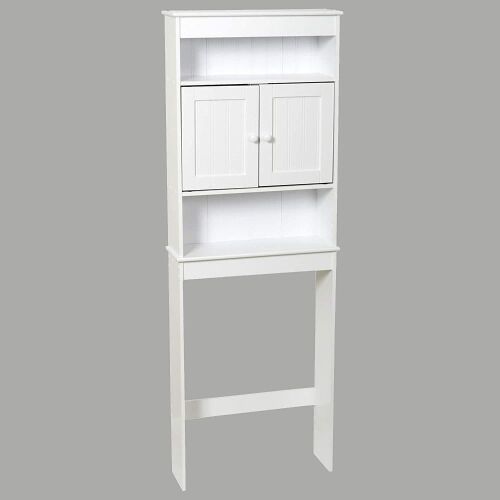 Zenna Home Cottage Over-The-Toilet Bathroom Spacesaver, 3 Shelf, White - Lot 900