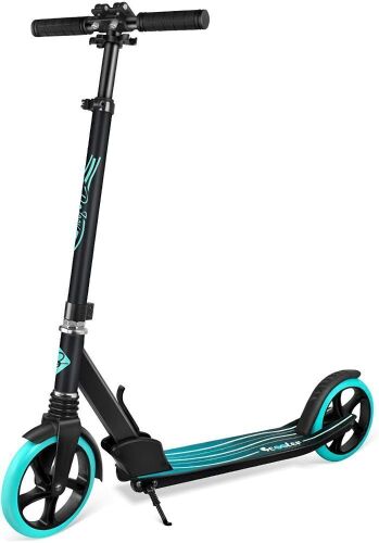 Beleev V5 Foldable Kick Scooter 2 Wheel, Shock Absorption Mechanism, Large 200mm Wheels  - Lot 914
