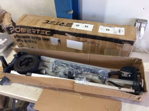 Powertec Aluminum Miter Saw Stand with Wheels  - Lot 916