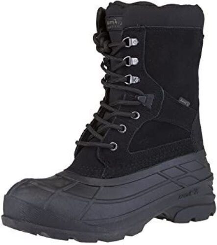Kamik Men's Nation Plus Black Waterproof Boots, 11 - Lot 922