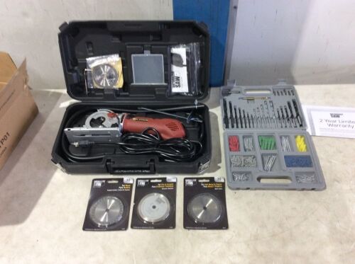 ROTORAZER Platinum Compact Circular Saw, 3 Blades, & Professional 310-pc Contractor's Drill Bit Set - Lot 924