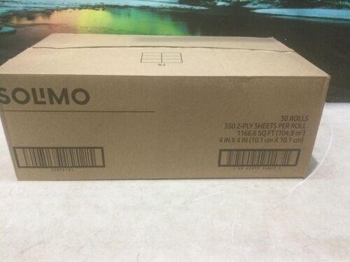 Solimo 2-Ply Toilet Paper, 30 Rolls - Lot 948