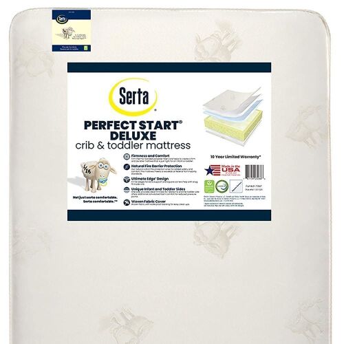 Serta Perfect Start Deluxe 2-Stage Crib and Toddler Mattress - Lot 1001