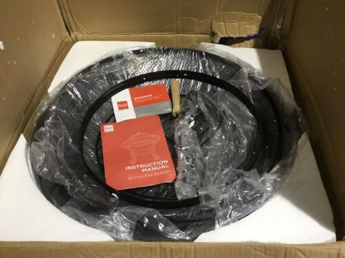 Steel Outdoor Patio Fire Pit Bowl w/ Screen Cover, Poker - 22in - Lot 1015