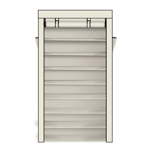 Free Standing 10 Tier Shoe Storage Tower with Non-Woven Fabric Cover  - Lot 1037