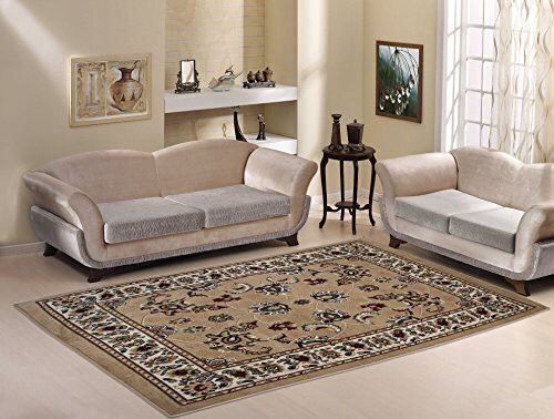 Ottomanson Paterson Collection Beige Floral Oriental Design Area Rug, 5' x 7'  - Lot 1155