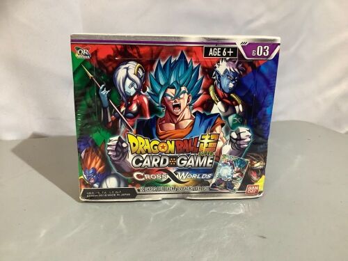 Dragonball Card Game, Cross Worlds, 24 Packs per box, 12 cards per pack, Appears New - Lot 91