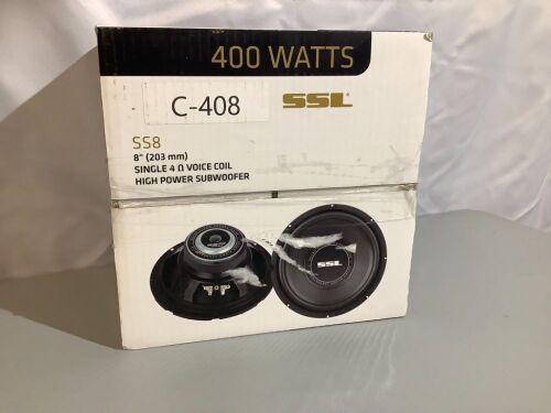 SSL 400 Watts Single 4 Voice Coil High Power Subwoofer, Appears New - Lot 97