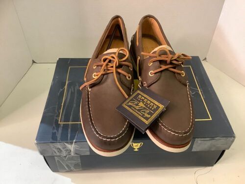 Sperry Top Sider Gold A.O Brown Men's 10.5, Appears New - Lot 161