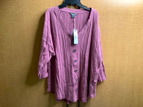 Natural Reflections Rib Vneck, Ladies Large, Appears New - Lot 204