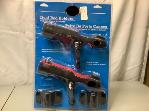 Dual Rod Holders with Side Mount Hardware, Ecommerce Return - Lot 209