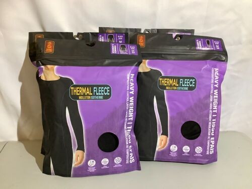 Lot of (4) Thermal Fleece Heavy Weight, Medium, Appears New - Lot 251