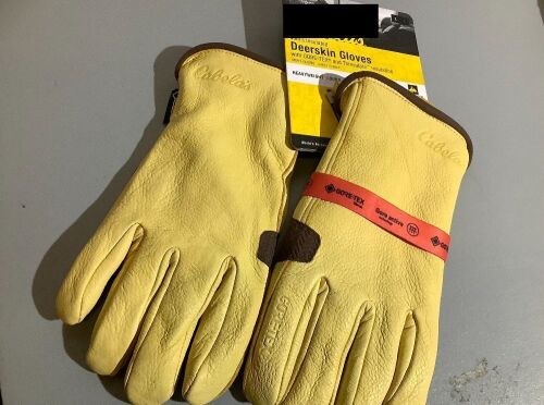 Men's Insulated Deerskin Gloves with Gore-Tex and Thinsulate Insulation, Appears New - Lot 386