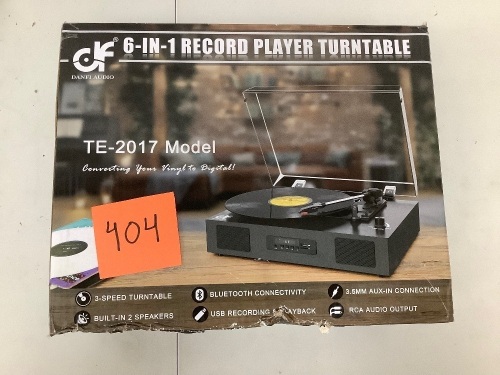 DanFi 6-in-1 Record Player Turntable - Lot 404