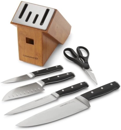 Calphalon Classic Self-Sharpening Cutlery Knife Block Set - 6 Piece Set - Lot 407