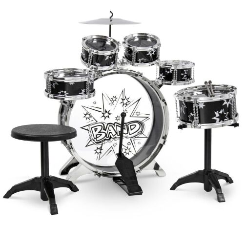 11-Piece Kids Beginner Drum Percussion Musical Instrument Toy Set - Lot 1375