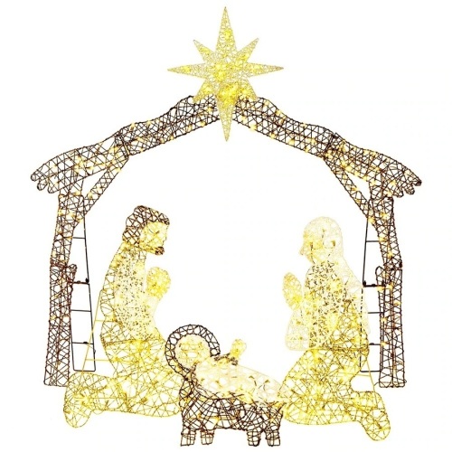 Lighted Christmas Nativity Scene Outdoor Decor with LED Lights - 6ft - Lot 1378