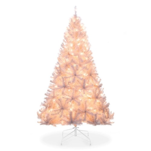 6ft Pre-Lit Hinged Artificial Pine Christmas Tree w/ 250 Lights, Stand - Lot 1487