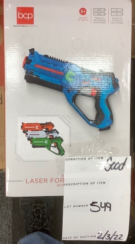 Set of 4 Infrared Laser Tag Blasters for Kids & Adults w/ 4 Settings - Lot 549