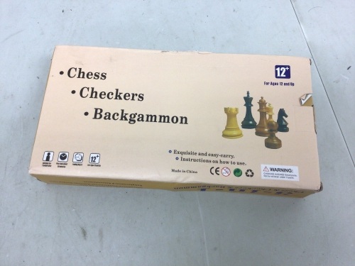 Chess, Checkers & Backgammon All in 1 Game, E-Commerce Return - Lot 80