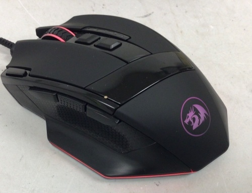 Redragon Sniper Pro Gaming Mouse, Missing Cords & USB Receiver, Powers Up, E-Comm Return - Lot 85