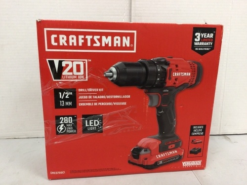Craftsman Drill Driver, No Battery, Untested, E-Commerce Return - Lot 228