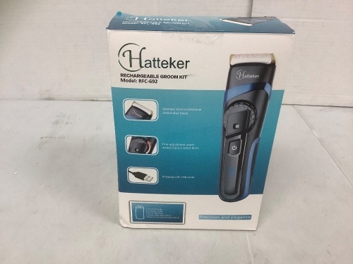 Hatteker Rechargeable Groom Kit, Powers Up, E-Commerce Return - Lot 293