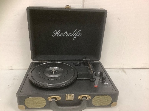 Retrolife Small Record Player, No Cord, E-Commerce Return, Untested - Lot 313